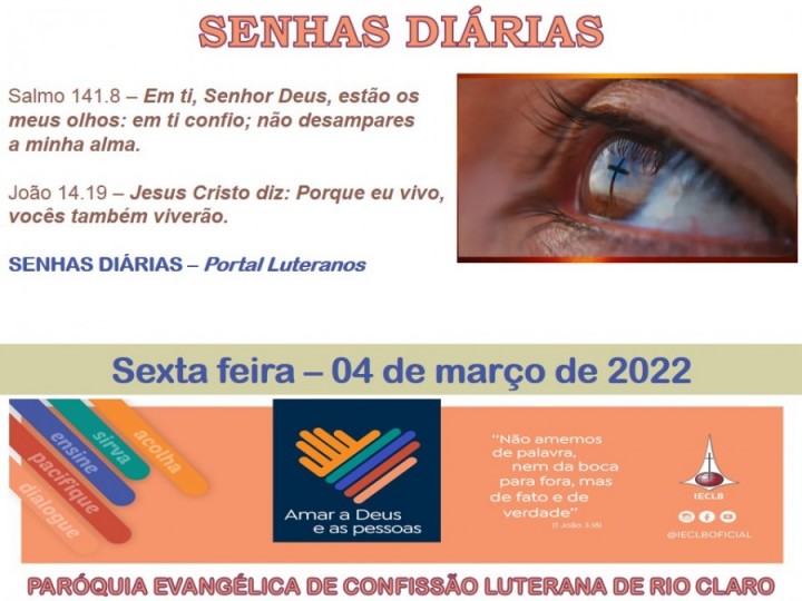 Senhas do dia - 04.03.2022