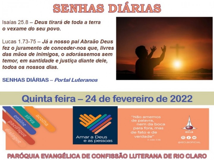 Senhas do dia - 24.02.2022