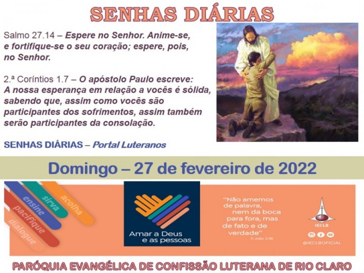 Senhas do dia - 27.02.2022