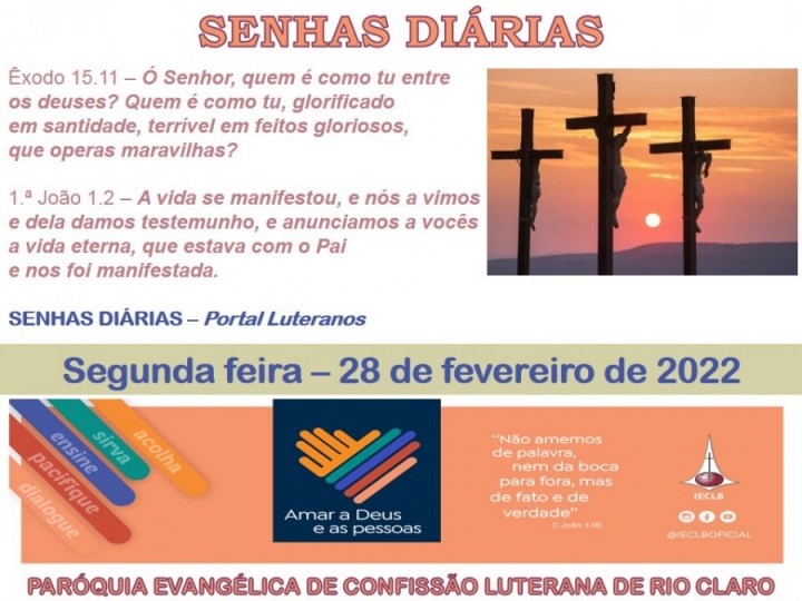 Senhas do dia - 28.02.2022