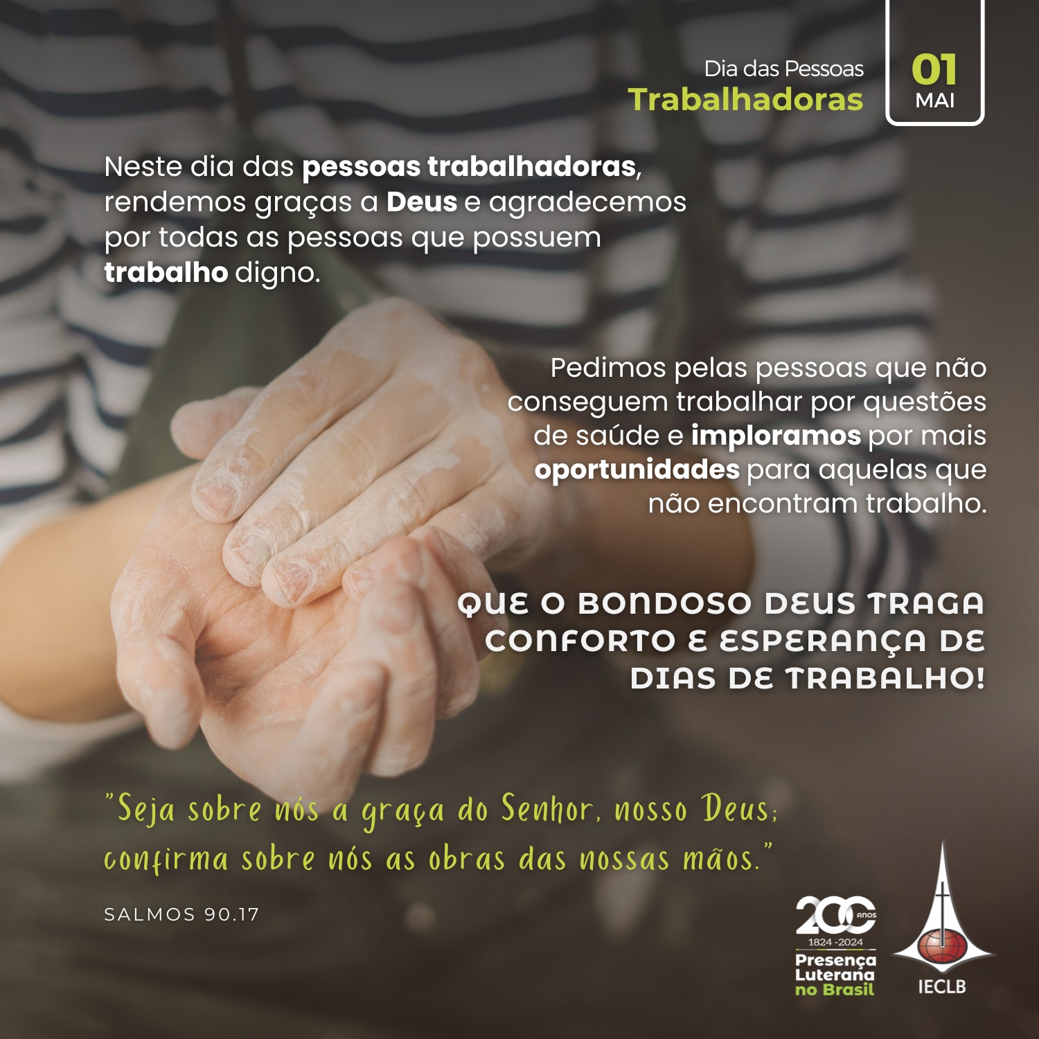 Dia das pessoas trabalhadoras - 01 de maio